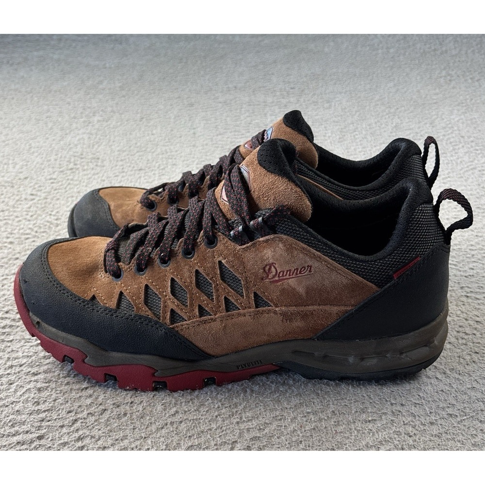 Danner Trail Trek 3" Hiking Shoe Mens 11.5 Brown Red Waterproof Low Top Leather